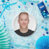 Creëer uw eigen aangepaste selfie grappige gezicht papieren bordje (Feest)