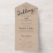 Creëer Uw Eigen Aangepaste Sepia All In One Uitnodiging (Binnen)