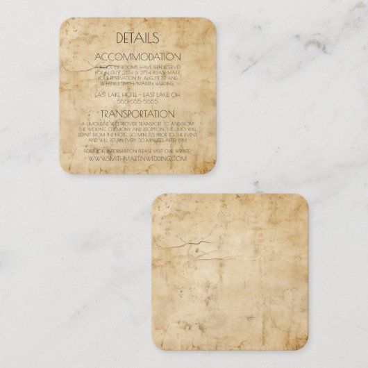 Creëer uw eigen aangepaste sepia distressed age pa informatiekaartje (Voorkant / Achterkant)