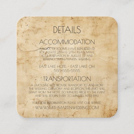 Creëer uw eigen aangepaste sepia distressed age pa informatiekaartje (Voorkant)