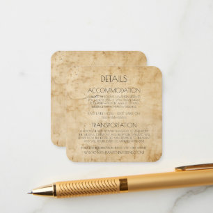 Creëer uw eigen aangepaste sepia distressed age pa informatiekaartje