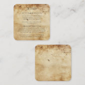Creëer uw eigen aangepaste sepia oud papier informatiekaartje (Voorkant / Achterkant)