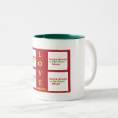 Creëer Uw eigen aangepaste serie biedt kerstcadeau Tweekleurige Koffiemok (Voorkant rechts)