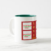 Creëer Uw eigen aangepaste serie biedt kerstcadeau Tweekleurige Koffiemok (Voorkant links)