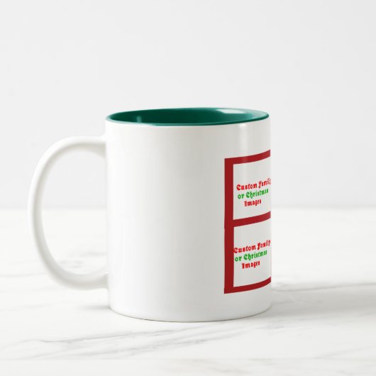 Creëer Uw eigen aangepaste serie biedt kerstcadeau Tweekleurige Koffiemok (Links)