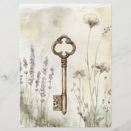 Creëer Uw Eigen Aangepaste Shabby Chic  Sleutel Menu (Achterkant)