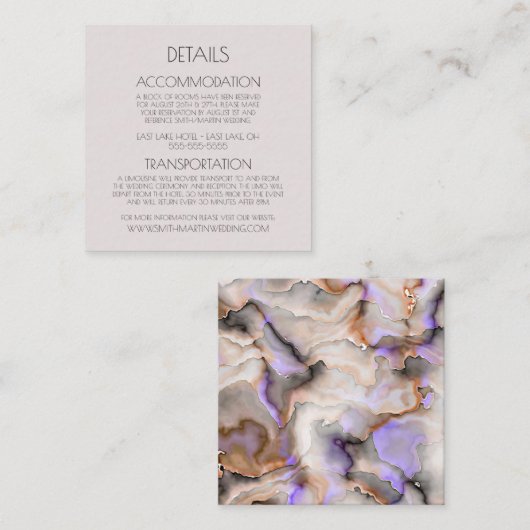 Creëer uw eigen aangepaste Sinaasappels marmer Informatiekaartje (Voorkant / Achterkant)