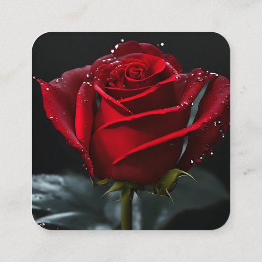 Creëer uw eigen aangepaste single Red Rose Informatiekaartje (Achterkant)