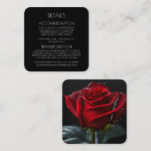 Creëer uw eigen aangepaste single Red Rose Informatiekaartje (Voorkant / Achterkant)