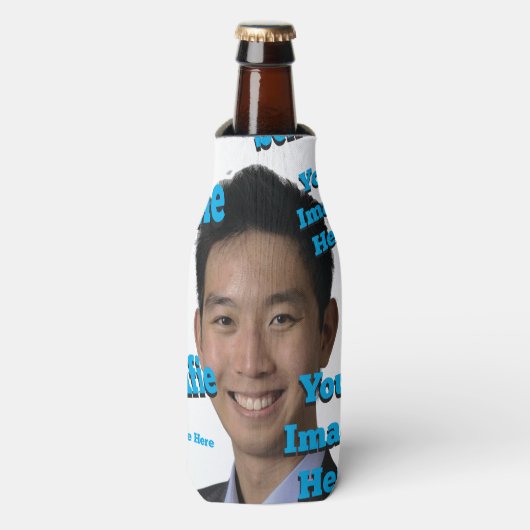 🤍 Creëer uw eigen aangepaste Sjabloon Flesjeskoeler (Fles Voorkant)