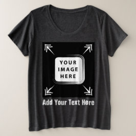 Creëer uw eigen aangepaste Sjabloon gepersonalisee Grote Maat T-shirt