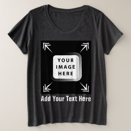 Creëer uw eigen aangepaste Sjabloon gepersonalisee Grote Maat T-shirt (Design voorkant)