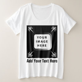 Creëer uw eigen aangepaste Sjabloon gepersonalisee Grote Maat T-shirt