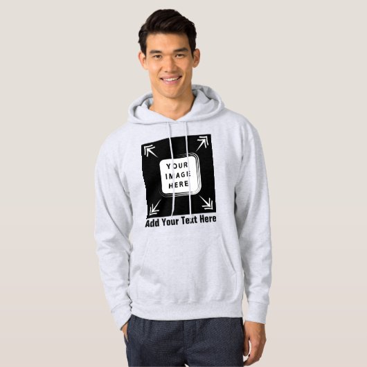 Creëer uw eigen aangepaste Sjabloon gepersonalisee Hoodie (Voorkant volledig)