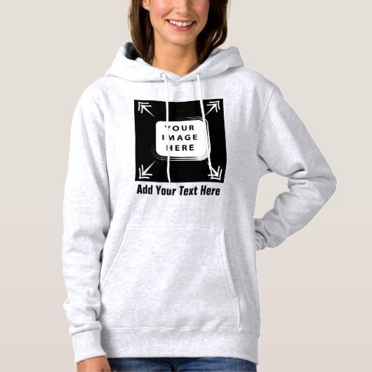 Creëer uw eigen aangepaste Sjabloon gepersonalisee Hoodie (Voorkant)