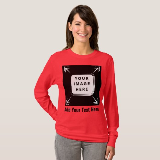 Creëer uw eigen aangepaste Sjabloon gepersonalisee T-shirt (Voorkant volledig)