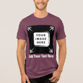 Creëer uw eigen aangepaste Sjabloon gepersonalisee Tri-Blend Shirt (Voorkant)