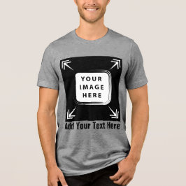 Creëer uw eigen aangepaste Sjabloon gepersonalisee Tri-Blend Shirt