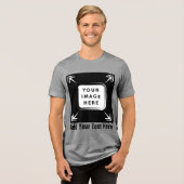 Creëer uw eigen aangepaste Sjabloon gepersonalisee Tri-Blend Shirt (Voorkant volledig)