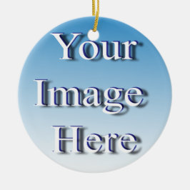 🤍 Creëer uw eigen aangepaste Sjabloon Keramisch Ornament