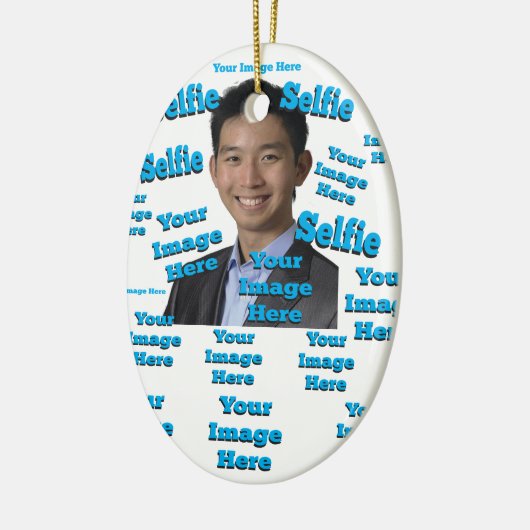 🤍 Creëer uw eigen aangepaste Sjabloon Keramisch Ornament (Links)