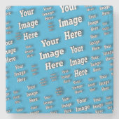 🤍 Creëer uw eigen aangepaste Sjabloon Stenen Onderzetter (Voorkant)