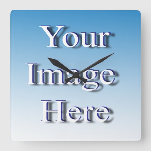 🤍 Creëer uw eigen aangepaste Sjabloon Vierkante Klok (Voorkant)