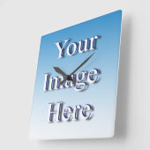 🤍 Creëer uw eigen aangepaste Sjabloon Vierkante Klok (Hoek)