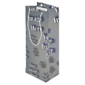 🤍 Creëer uw eigen aangepaste Sjabloon Wijn Cadeautas (Achterkant Gekanteld)