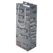 🤍 Creëer uw eigen aangepaste Sjabloon Wijn Cadeautas (Voorkant Gekanteld)