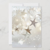 Creëer uw eigen aangepaste sprankelende sterren save the date (Achterkant)