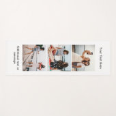 Creëer uw eigen aangepaste tekst, 3 foto's op maat yogamat (Voorkant (horizontaal))