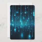 Creëer Uw eigen aangepaste tekst Blue Star Shower Kaart (Achterkant)