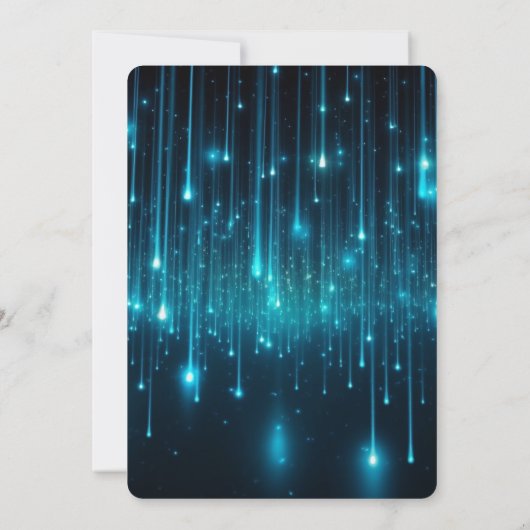 Creëer Uw eigen aangepaste tekst Blue Star Shower Kaart (Achterkant)