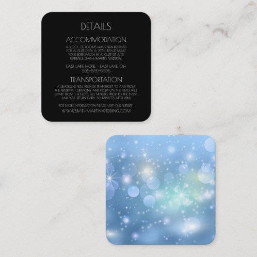 Creëer Uw eigen aangepaste tekst Bokeh Sparkles Informatiekaartje (Voorkant / Achterkant)