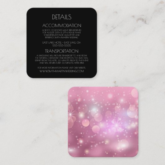 Creëer Uw eigen aangepaste tekst Bokeh Sparkles Informatiekaartje (Voorkant / Achterkant)