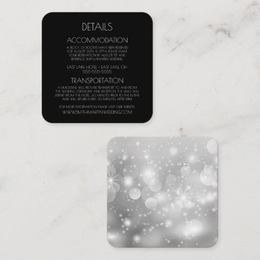 Creëer Uw eigen aangepaste tekst Bokeh Sparkles Informatiekaartje (Voorkant / Achterkant)