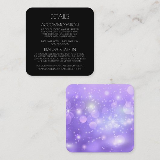 Creëer Uw eigen aangepaste tekst Bokeh Sparkles Informatiekaartje (Voorkant / Achterkant)