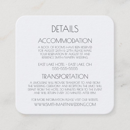 Creëer Uw eigen aangepaste tekst gekleurde achterg Informatiekaartje (Voorkant)