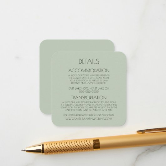 Creëer Uw eigen aangepaste tekst gekleurde achterg Informatiekaartje (Voorkant / Achterkant in situ)