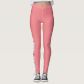 Creëer Uw eigen aangepaste tekst Leggings (Voorkant)