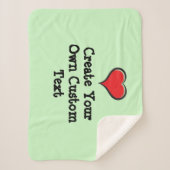 Creëer uw eigen aangepaste tekst met een hart sherpa deken (Voorkant)
