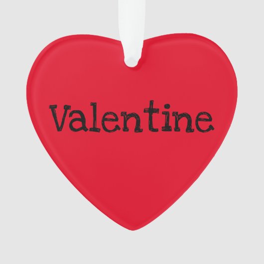 Creëer Uw Eigen Aangepaste Tekst Moderne Valentijn Ornament (voorkant)