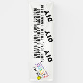 Creëer Uw eigen aangepaste thuisdag Spandoek (Verticaal)