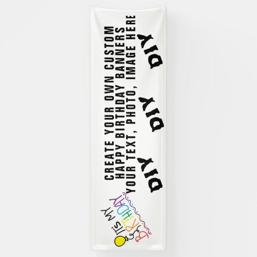 Creëer Uw eigen aangepaste thuisdag Spandoek (Verticaal)