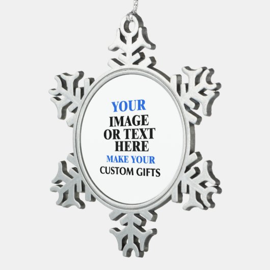 Creëer Uw eigen aangepaste Tin Sneeuwvlok Ornament (Rechts)