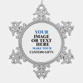 Creëer Uw eigen aangepaste  Tin Sneeuwvlok Ornament (Voorkant)