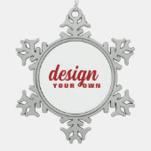 Creëer Uw eigen aangepaste Tin Sneeuwvlok Ornament (Voorkant)