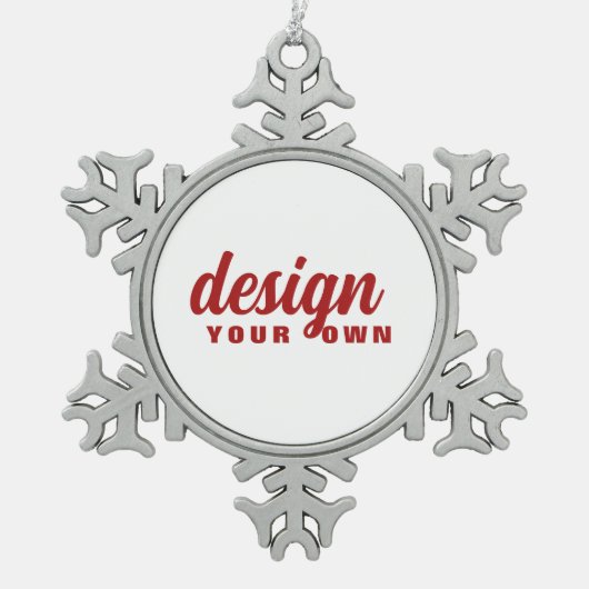 Creëer Uw eigen aangepaste  Tin Sneeuwvlok Ornament (Voorkant)