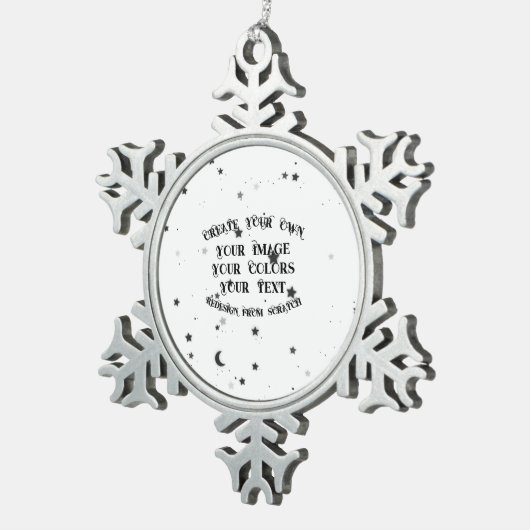 Creëer Uw eigen aangepaste  Tin Sneeuwvlok Ornament (Rechts)